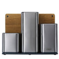 Joseph Joseph CounterStore 100 Stainless Steel Kitchen Organizer with Oak Chopping Board - YesWellness.com