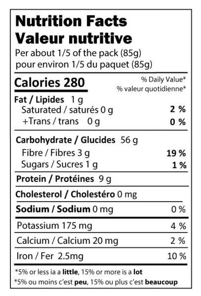 kaslo sourdough pasta ingredients nutrition facts