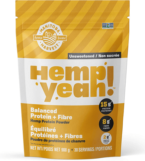 Expires January 2025 Clearance Manitoba Harvest Hemp Yeah! Balanced Protein + Fibre Hemp Protein Powder - Unsweetened