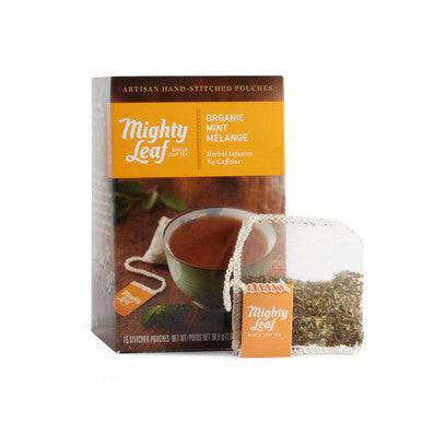 Expires December 2024 Clearance Mighty Leaf Organic Mint Melange Tea 15 Tea Pouches