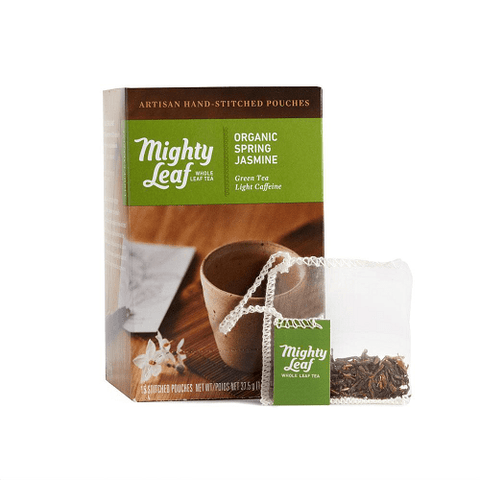 Expires March 2025 Clearance Mighty Leaf Organic Tea Spring Jasmine Tea 15 Stitched Pouches