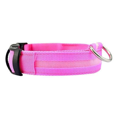 Nack Nax LED Dog Collar Pink