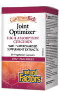 Natural Factors CurcuminRich Joint Optimizer High Absorption Curcumin - 60 veg capsules - YesWellness.com