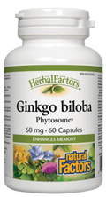 Natural Factors HerbalFactors Ginkgo Biloba PhytosomeCapsules - 60 capsules - YesWellness.com