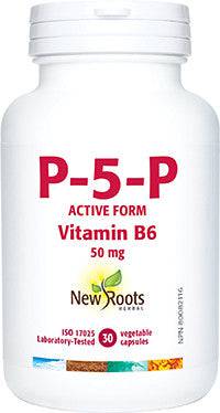 Expires March 2025 Clearance New Roots Herbal P-5-P Active Form Vitamin B6 50mg (30 Capsules)