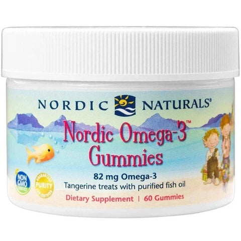 Nordic Naturals Omega-3 Gummies Tangerine Treats with Purified Fish Oil 60 count