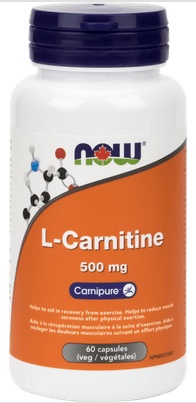 Expires February 2025 Clearance Now Foods L-Carnitine 500 mg - 60 veg capsules