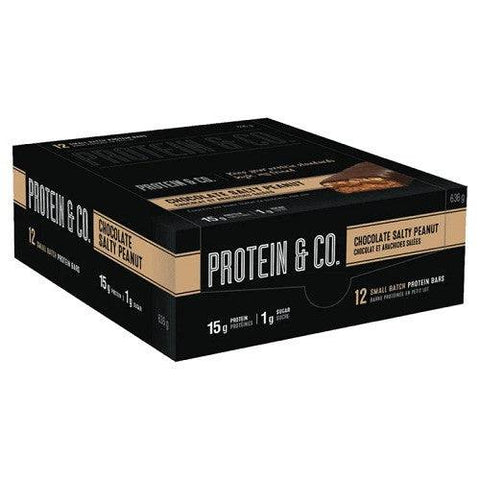 Expires December 2024 Clearance NutraPhase Protein & Co Protein Bars Chocolate Salty Peanut 12 x 55g