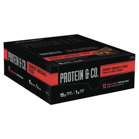 Expires December 2024 Clearance NutraPhase Protein & Co Protein Bars Crunchy Chocolate Fudge 12 x 55g