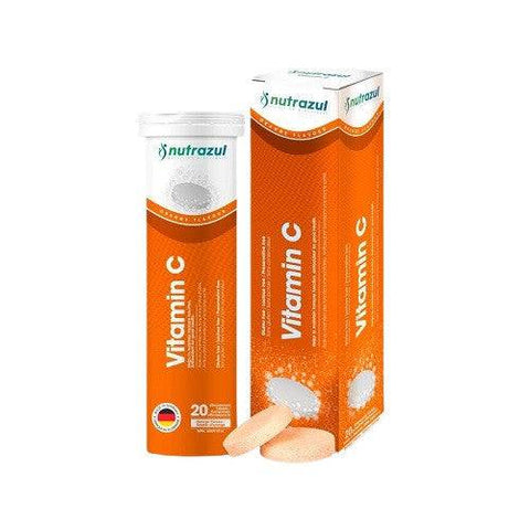 Expires December 2024 Clearance Nutrazul Vitamin C  Effervescent Tablets Orange Flavour - 20 Tablets