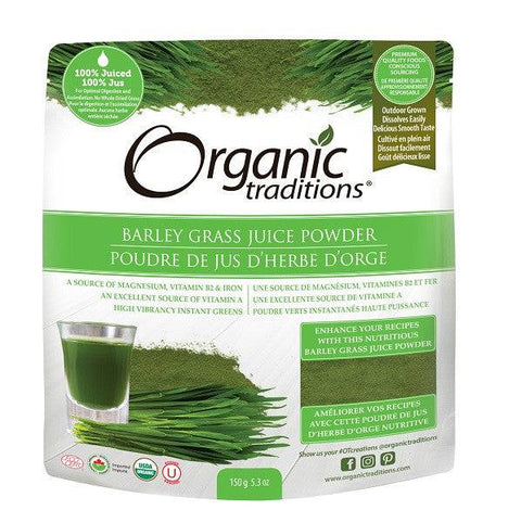 Expires March 2025 Clearance Organic Traditions Barley Grass Juice Powder 150 grams