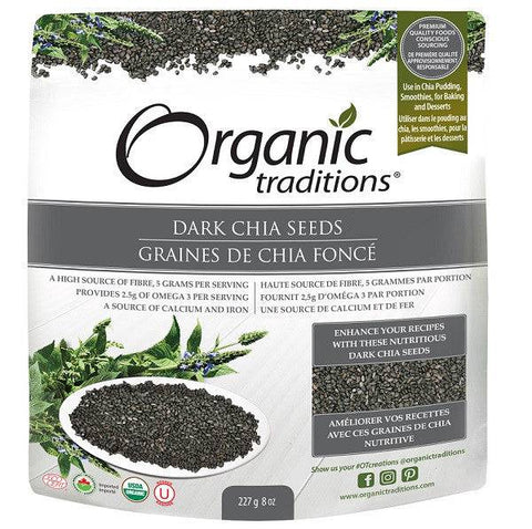 Expires April 2025 Clearance Organic Traditions Dark Chia Seeds 227g