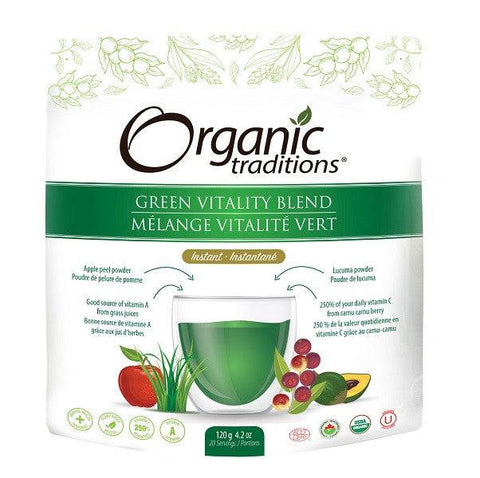 Expires April 2025 Clearance Organic Traditions Green Vitality Blend 120 grams