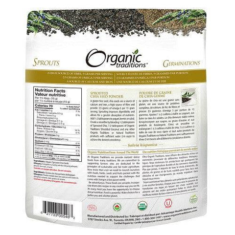 Expires April 2025 Clearance Organic Traditions Sprouted Chia Seed Powder 454g