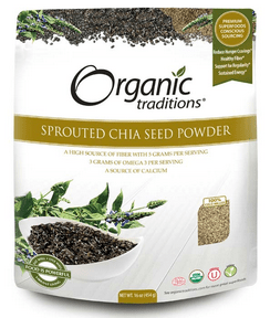 Expires April 2025 Clearance Organic Traditions Sprouted Chia Seed Powder 454g