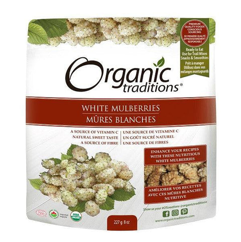 Expires April 2025 Clearance Organic Traditions White Mulberries 227 grams