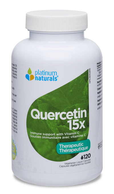 Expires December 2024 Clearance Platinum Naturals Therapeutic Quercetin 15X - 60 Vegetarian Liquid Capsules