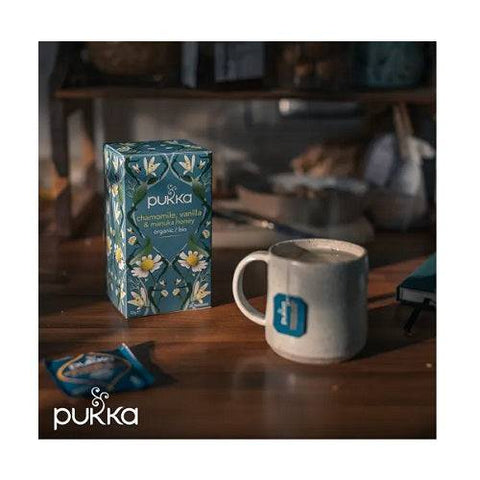 Pukka Chamomile Vanilla & Manuka Honey Organic Herbal Tea 20 Sachets - YesWellness.com