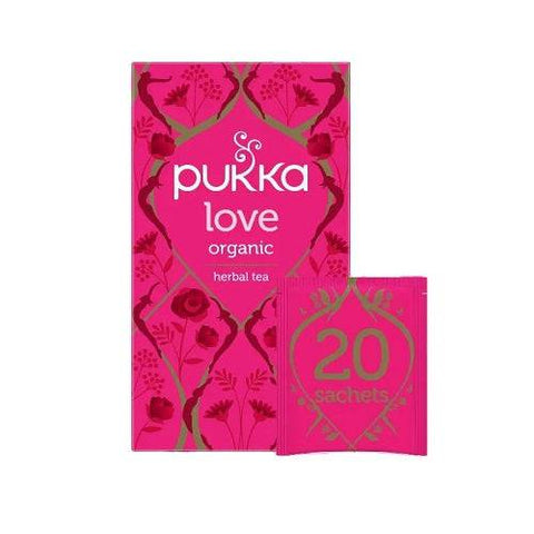 Pukka Love Organic Rose Chamomile & Lavender Organic Herbal Tea 20 Sachets - YesWellness.com