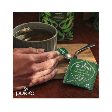 Pukka Supreme Matcha Green Organic Herbal Tea 20 Sachets - YesWellness.com