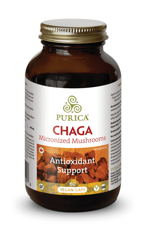 Expires November 2024 Clearance Purica Chaga Antioxidant Support 60 Vegan Caps