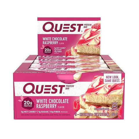 Expires November 2024 Clearance Quest Protein Bars White Chocolate Raspberry 12 Bars