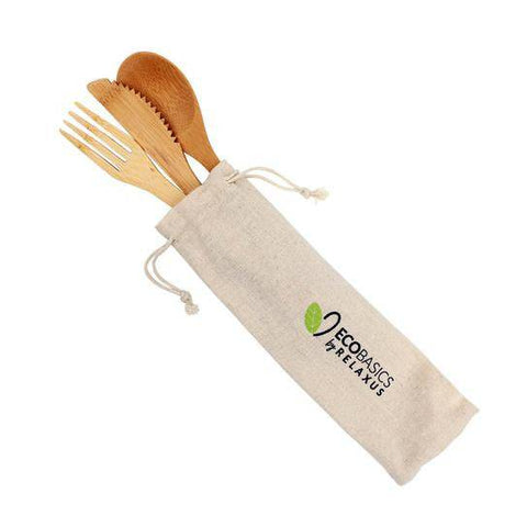 Relaxus EcoBasics Reusable Bamboo Cutlery - 3Pack Set - YesWellness.com