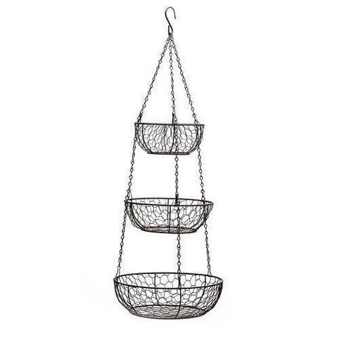 RSVP International Chicken Wire Hanging Basket - Bronze - YesWellness.com