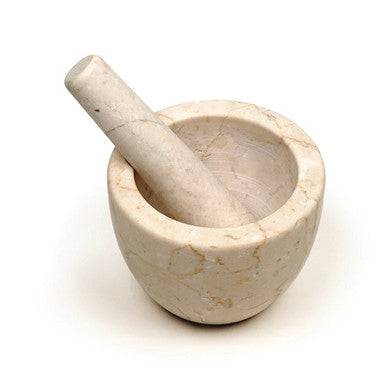 RSVP International Marble Mortar & Pestle - Beige - YesWellness.com