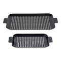 RSVP International Porcelain Coated 2Pc Grill Topper Set Small & Medium - YesWellness.com