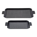 RSVP International Porcelain Coated 2Pc Grill Topper Set Small & Medium - YesWellness.com