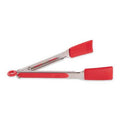 RSVP International Square Silicone Tip Tongs - Red - YesWellness.com