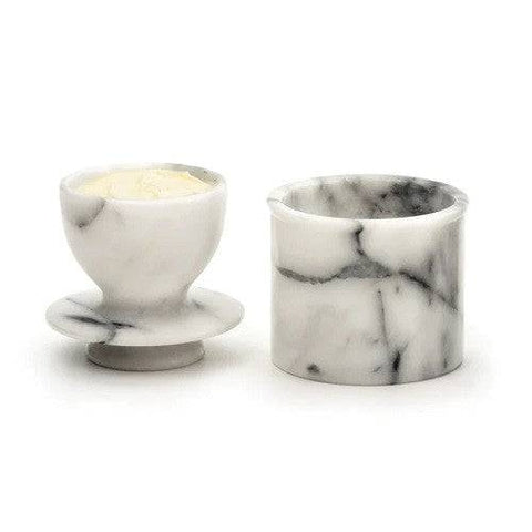 RSVP International White Marble Butter Pot - YesWellness.com