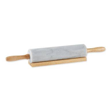 RSVP International White Marble Rolling Pin - YesWellness.com