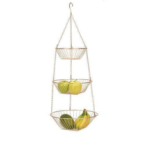 RSVP International Wire Hanging Basket - Copper - YesWellness.com