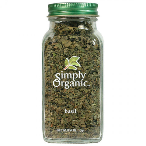 Expires March 2025 Clearance Simply Organic Basil Leaf 15 grams