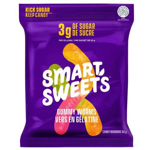 Expires January 2025 Clearance SmartSweets Gummy Worms 12 x 50g