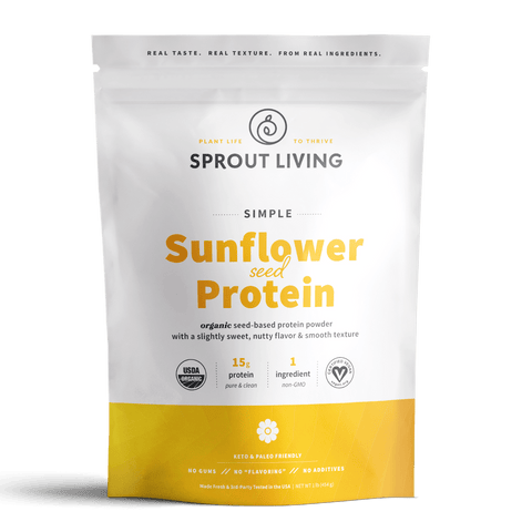 Expires March 2025 Clearance Sprout Living Simple Protein Organic Protein Powder Sunflower Seed - 454g