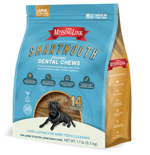 Expires October 2024 Clearance The Missing Link Smarthmouth 14 Dental Chews for Large/Extra Large Dogs