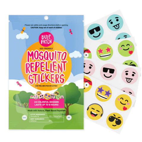 Expires February 2025 Clearance The Natural Patch Co. BuzzPatch Kid-Friendly Mosquito Repellent Stickers - Pack of 24