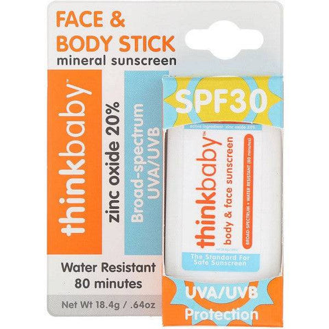 Expires March 2025 Clearance Thinkbaby Face & Body Stick 30+ SPF 18.4g