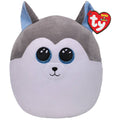 Ty Squish-A-Boo Slush Grey and White Husky Large (36cm x 31cm x 23cm) - YesWellness.com