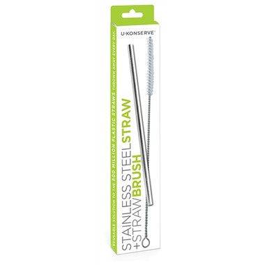 U-Konserve Stainless Steel Straw + Straw Brush 2 pack