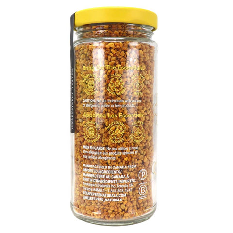 Beekeeper's Naturals 100% Raw Canadian Bee Pollen 150g - Yeswellness.com