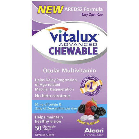 Expires March 2025 Clearance Vitalux Advanced Chewable Ocular Multivitamin 50 Tablets