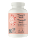 Wholistic Vitamin D3 2500IU 120 Capsules - YesWellness.com