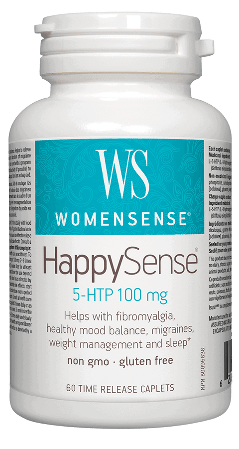 Expires March 2025 Clearance WomenSense HappySense 5-HTP 100mg 60 Time Release Caplets