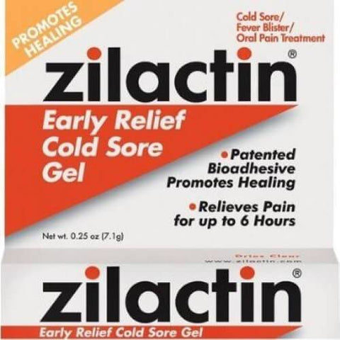 Expires March 2025 Clearance Zilactin Early Relief Cold Sore Gel 6g